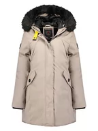 Kurtki damskie - Geographical Norway Parka "Chrifa" w kolorze szarobrązowym - miniaturka - grafika 1