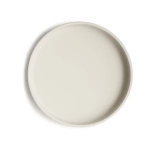 Mushie Silikonowy Talerzyk z Przyssawką Classic Ivory - Miseczki i talerzyki dla dzieci - miniaturka - grafika 1