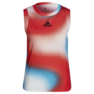 Damski podkoszulek adidas  Melbourne Printed Match Tank White/Red/Blue M - Koszulki sportowe damskie - miniaturka - grafika 1