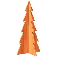 Choinki - vidaXL Drewniana choinka do udekorowania, brązowa, 59,5 cm, sosnowa - miniaturka - grafika 1