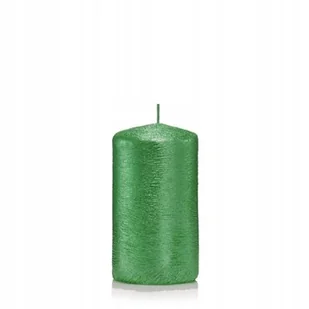 Świeca walec KOKON 10 cm kolor ZIELONY - Świece - miniaturka - grafika 1