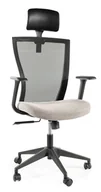 Fotele i krzesła biurowe - Fotel Obrotowy Q-328H Czarny / Szary - miniaturka - grafika 1