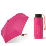 Parasole - Parasolka do kieszeni lub torebki 17 cm składana na 5 BENETTON, różowa - miniaturka - grafika 1