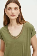 Koszulki sportowe damskie - Medicine t-shirt bawełniany damski kolor zielony - miniaturka - grafika 1