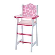 Domki dla lalek - Olivia's Little World Drewniana Lalka Wysokie Krzesło Różowe | 18" Meble dla lalek TD-0098A - miniaturka - grafika 1