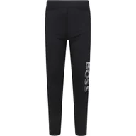 Spodnie sportowe damskie - BOSS Kidswear Legginsy MAILLE | Slim Fit - miniaturka - grafika 1