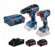 BOSCH ZESTAW 18V WKRĘTARKA GSR 18V-50 + ZAKRĘTARKA GDX 18V-200 2x4,0Ah L-BOXX B06019J2220