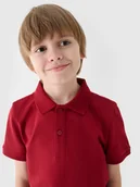 Koszulki dla chłopców - 4F Koszulka polo chłopięca - czerwona 164 (13-14 lat) - miniaturka - grafika 1