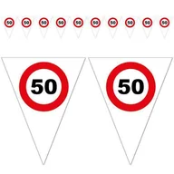 Gadżety dla niej i dla niego - Funny Fashion Baner flagi "Urodziny 50 Traffic Birthday", Funny Fashion, 5 m FF84487 - miniaturka - grafika 1