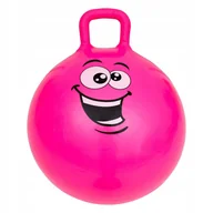 Piłki dla dzieci - Piłka do skakania gumowa skacząca 45 cm różowa 079 - miniaturka - grafika 1