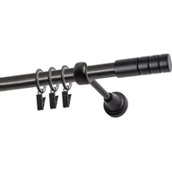 Karnisze - Karnisz DECASTYL Techno z kółkami Pojedynczy 240 cm Czarny - miniaturka - grafika 1