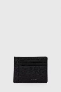 Portfele - Calvin Klein portfel skórzany męski kolor czarny - grafika 1
