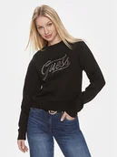 Bluzy damskie - Guess Bluza Cn Stones Logo W4RQ14 KB681 Czarny Relaxed Fit - miniaturka - grafika 1