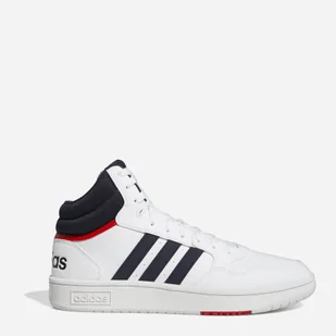 Trzewiki męskie wysokie sznurowane Adidas Hoops 3.0 Mid GY5543 42.5 Białe (4064053694230) - Półbuty męskie - miniaturka - grafika 1