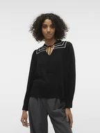 Bluzki damskie - Vero Moda Bluzka w kolorze czarnym - miniaturka - grafika 1