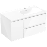 Szafki łazienkowe - Mexen Orio szafka łazienkowa 90 cm z umywalką Vela prawą, 2S, 1D, biała połysk - 91A13-09047-3-BBFFF00-W23P00 - miniaturka - grafika 1