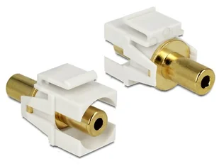 Delock Keystone module Stereo jack 3.5 mm female Stereo jack 3.5 mm female gold plated 86336 - Adaptery i przejściówki - miniaturka - grafika 1