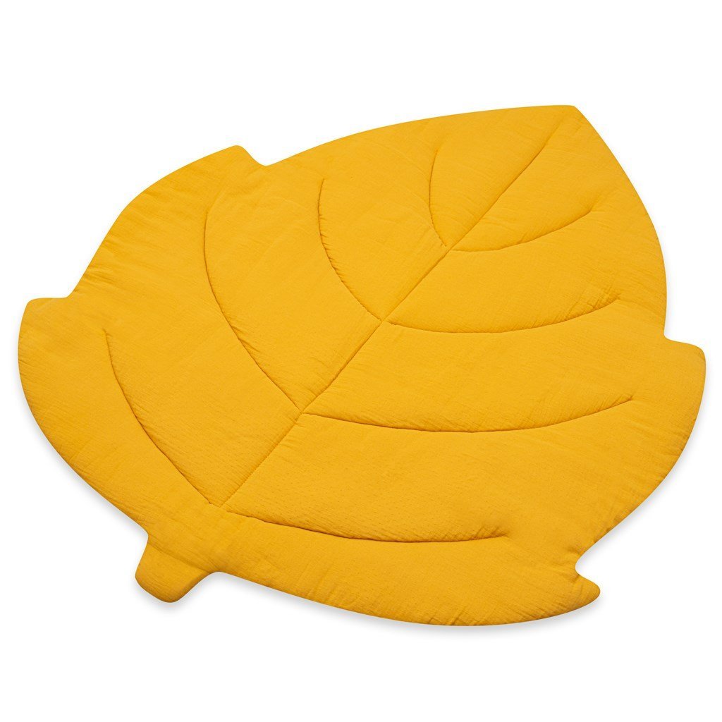 Miękka Mata Muślinowa Dla Dzieci New Baby Leaf Mustard 100X120Cm