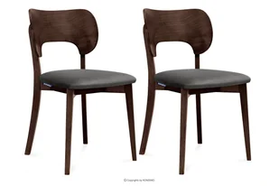 Krzesła loft orzech ciemny szary 2szt LYCO Konsimo - Krzesła - miniaturka - grafika 1