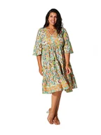 Sukienki - Aller Simplement Sukienka w kolorze miętowym ze wzorem - miniaturka - grafika 1