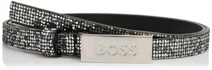 BOSS Damski pasek Amber-GLI_Sz15, Silver41, 100, Silver41 - Paski - miniaturka - grafika 1