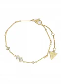 Bransoletki - Guess GALAXY bransoletka złota damska z kryształkami JUBB05560JW (L) - miniaturka - grafika 1