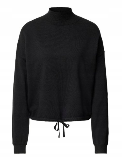 STREET ONE DAMSKI SWETER CZARNY Z PÓŁGOLFEM 46 JSE