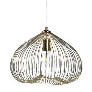 Beliani Lampa wisząca Lampa wisząca metalowa złota TORDINO 69415 - Lampy sufitowe - miniaturka - grafika 1