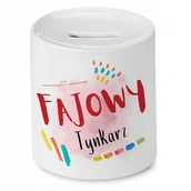 Skarbonki - Skarbonka Dla Tynkarza na Urodziny na Prezent z Nadrukiem ze Zdjęciem - miniaturka - grafika 1