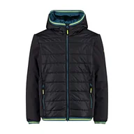 Kurtki i płaszcze dla chłopców - CMP - Kid Jacket Fix Hood, Boy, Antracite, 176 - miniaturka - grafika 1