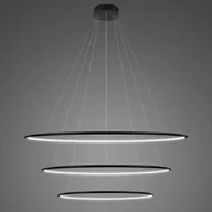 Lampy sufitowe - Altavola Design Lampa wisząca Nowoczesna lampa sufitowa LED do wysokiego pokoju Altavola Led shape okręgi LED LA075/P_100_in_4k_black LA075/P_100_in_4k_black - miniaturka - grafika 1