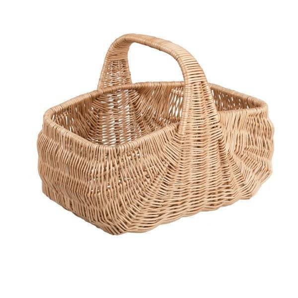 KOSZ NA ZAKUPY Z WIKLINY POJEMNY KOSZ NA GRZYBY 50X32 H25/36 CM