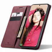 Etui i futerały do telefonów - Spacecase Etui Wallet Galaxy S21 FE red - miniaturka - grafika 1