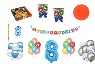 Zestaw Urodzinowy 8 urodziny Super Mario - Miseczki i talerzyki dla dzieci - miniaturka - grafika 1