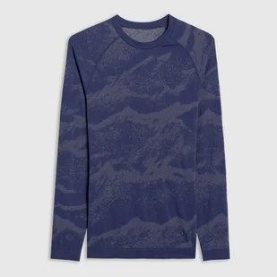 Bielizna termoaktywna bezszwowa (góra) męska 4F 4FWAW25USEAM227-32A Niebieski XXL/3XL - Pozostała odzież narciarska - miniaturka - grafika 1