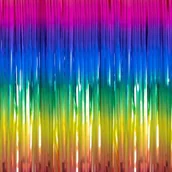 Balony i akcesoria - Kurtyna imprezowa tęczowa 100x200cm  64212 - miniaturka - grafika 1
