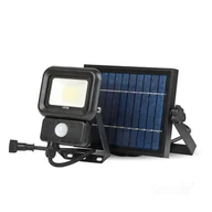 Lampy ogrodowe - Ledowy Naświetlacz Solari 10W Z Czujnikiem Ruchu Barwa Zimnobiała - miniaturka - grafika 1