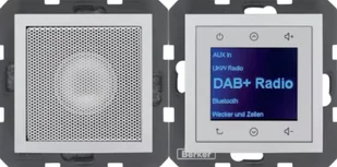 Berker Radio podtynkowe Bluetooth, Dab+ B.3/B.7/B.Kwadrat - aluminium - Inne akcesoria elektryczne - miniaturka - grafika 1