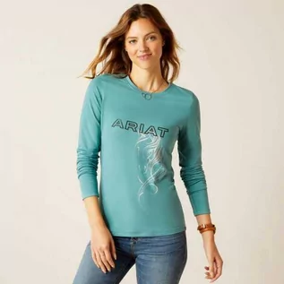 Koszulki jeździeckie - Ariat Bluzka damska SILHOUETTE T-shirt - arctic - grafika 1