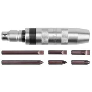 YATO wkrętak UDAROWY Cr-V + 6 BITÓW YT-2801 - Śrubokręty - miniaturka - grafika 1