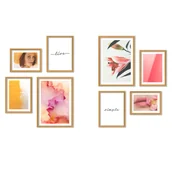 Ramki na zdjęcia - Zestaw Ramek Drewnanych - Galeria Ramek Na 8 Zdjęć - miniaturka - grafika 1
