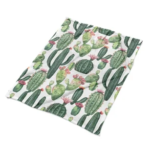 Do wnętrz koc pled na łóżko Kaktusy z kolcami eco, Fabricsy - Koce - miniaturka - grafika 1