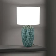 Lampy stojące - ORION Lampa stołowa Tortuga, zielona/biała, wysokość 49,5 cm, ceramika/len - miniaturka - grafika 1