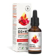 Witaminy i minerały - Aura Herbals Witamina D3 (2000IU) + K2MK7 + ekstrakt z kurkumy NovaSOL (30ml) WITD3K2MK7KURK - miniaturka - grafika 1