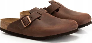 Birkenstock Boston SFB LEOI 159711 Brązowe 45 - Klapki i japonki męskie - miniaturka - grafika 1