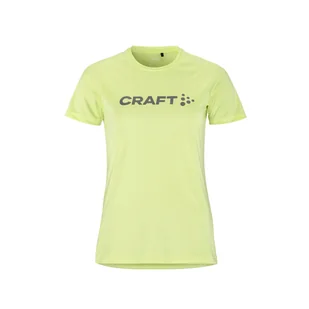Damska Koszulka z krótkim rękawem CRAFT CORE ESSENCE LOGO TEE W 1911785-507000 – Zielony - Koszulki i topy damskie - miniaturka - grafika 1