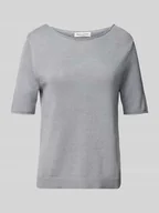 Swetry damskie - Sweter z dzianiny o kroju regular fit z mieszanki bawełny i lnu - miniaturka - grafika 1