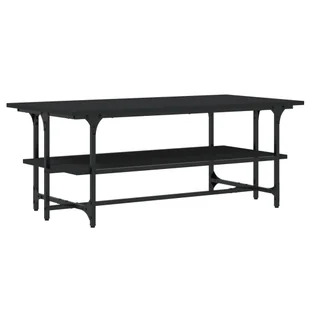 vidaXL Stolik kawowy czarny 100x50x40 cm materiał drewnopochodny - Ławy i stoliki kawowe - miniaturka - grafika 1