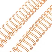 Okładki do laminatorów i bindownic - GRZBIET DRUTOWY do bindowania 3/4" pomarańczowy - miniaturka - grafika 1