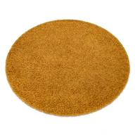 Dywany - Dywan DYWANY ŁUSZCZÓW SOFFI koło shaggy 5cm złoty, koło 120 cm - miniaturka - grafika 1